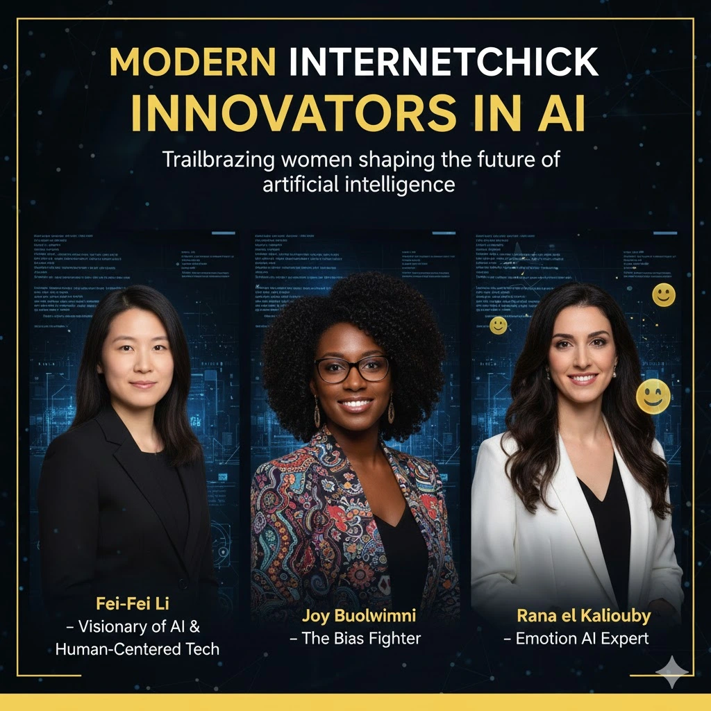 Top InternetChick Innovators in AI, Coding & Cybersecurity 3 Modern InternetChick Innovators in AI